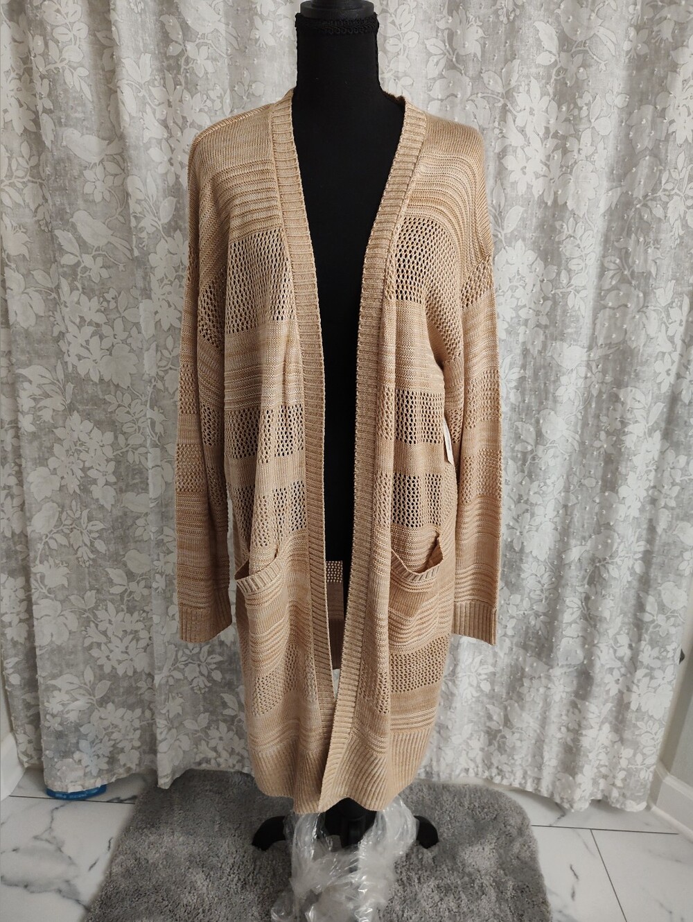 NWT Long Nurture Open Front Sweater